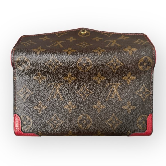 LOUIS VUITTON Monogram Portefeuille Sarah Retiro Long Bifold Wallet, Red - Picture 12 of 15
